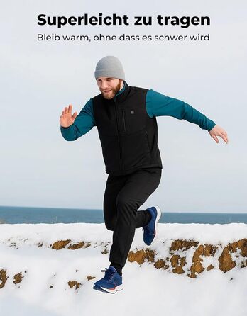 Обогреваемая жилетка KEMIMOTO с функцией App, для мужчин и женщин, с аккумулятором 10000mAh, 4 зоны обогрева, для мотоциклов, рыбалки, катания на лыжах, черный L