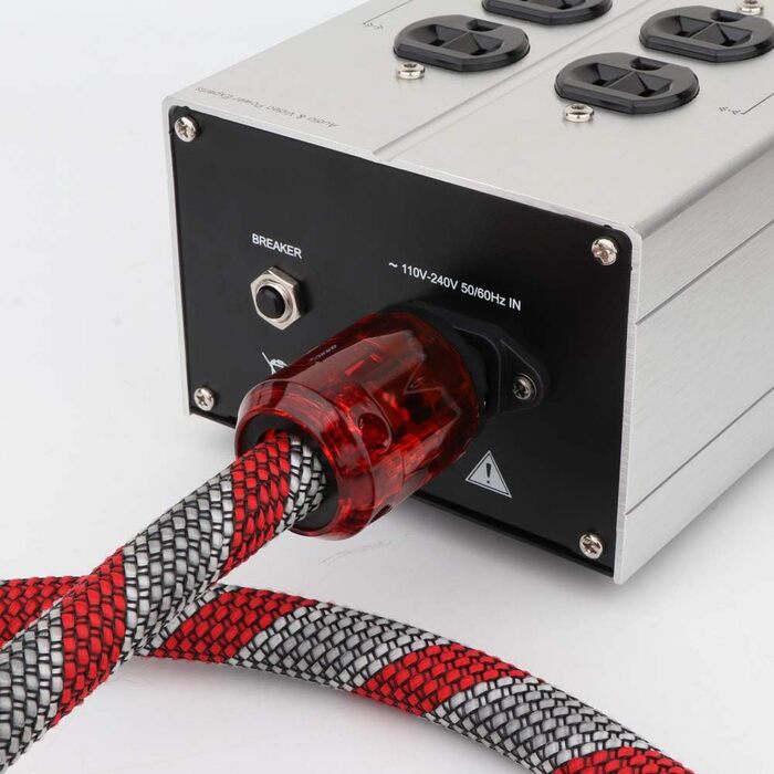 Audiофільний мережевий кабель Monosaudio P046 Hi-End (2м), мідний OFC, EU Schuko — IEC C15 для підсилювача, сабвуфера та DVD