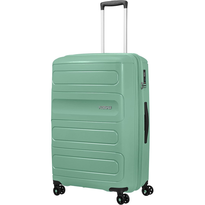 American Tourister Sunside Spinner Luggage, 55 cm, 35 Liter, Black (Spinner L expandable (77 cm - 106/118 L), Green (Mineral Green))