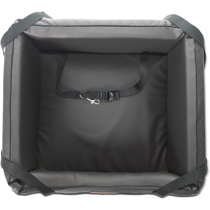 Автокрісло для собак Mayaadi-Home з штучної шкіри, 65x55x25 см, темно-сірий