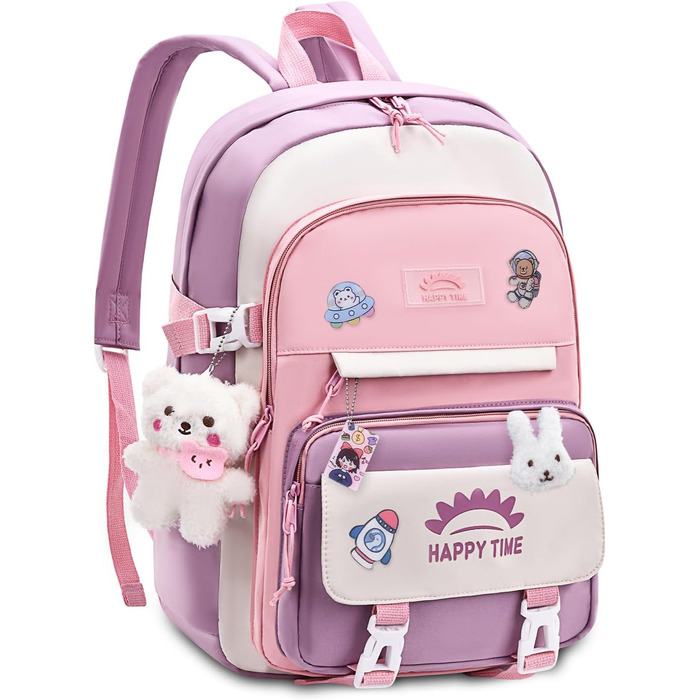 Дитячий рюкзак Tanou для дівчаток, 20 л, для школи, 3-7 клас, водонепроникний, блакитний