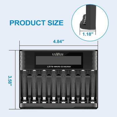 Зарядний пристрій NI-MH для AAA, AA та 1.2V NI-MH/NiCd акумуляторів