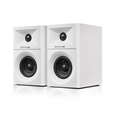 Акустичні колонки Sanyun SW203 - 60W, 4-Way, DSP, 3D звук, USB/Bluetooth 5.4, AUX, для студії (Пара, Червоний)