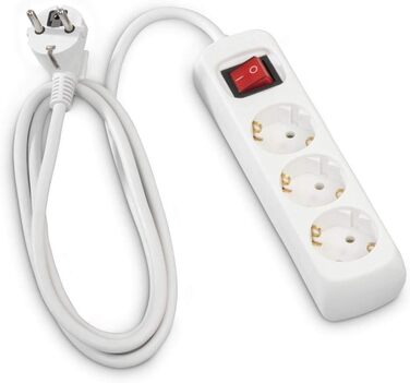 Мережевий фільтр Hama 3-fach з вимикачем економії енергії, 1.4м, GS сертифікат, для дому та офісу