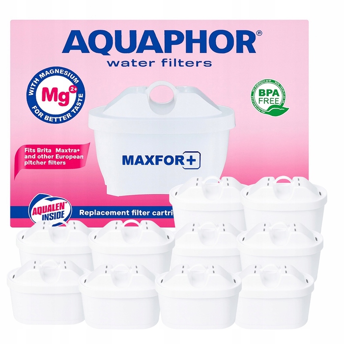 Смінні фільтрувальні картриджі Aquaphor Maxfor Mg+ з магнієм для фільтрів-кувшинів, 10 шт.