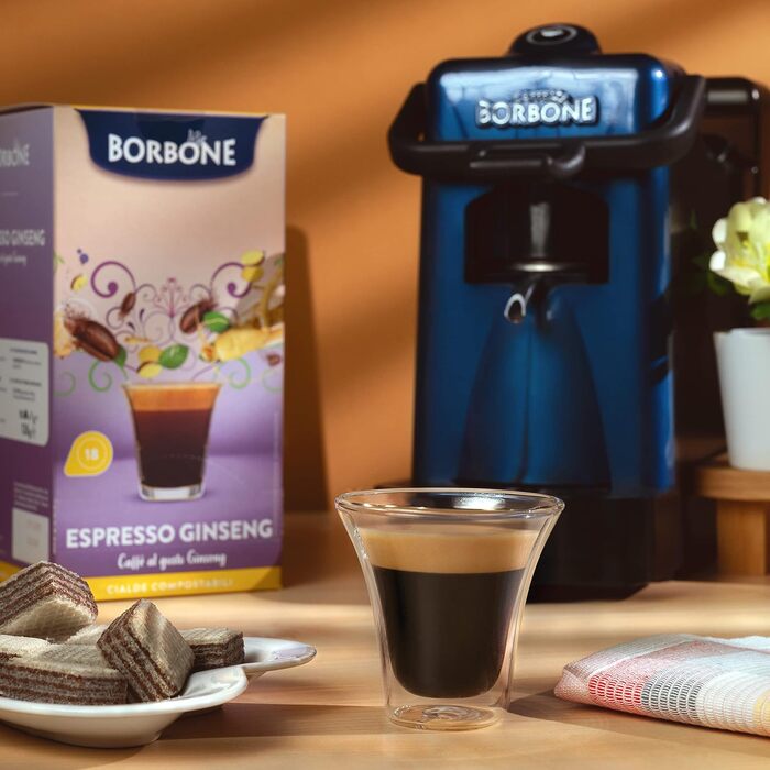 Кавові пади Caffè Borbone Rossa (Червона суміш) з женьшенем, ESE 44 мм, біорозкладні, 150 шт