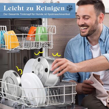 Миска для собак Mivanta 3L без облизування, з нержавіючої сталі 304, протиковзна, для великих собак, slow feeder, миється в посудомийній машині, витокостійка