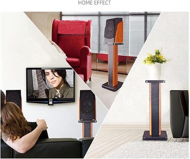 Підставка для акустики Suuiwau з деревною текстурою, універсальна, для домашнього кінотеатру, 60 см