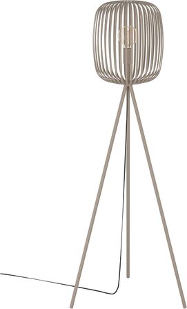 Настільна лампа EGLO Romazzina на штативі: металева тринога, чорний колір, Е27, для спальні та вітальні