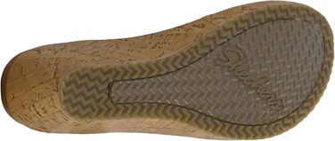 Босоніжки жіночі Skechers Beverlee Date Glam на танкетці, чорні (40 EU)