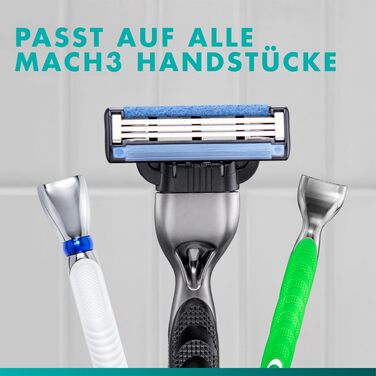 Смінні леза для чоловічої бритви Gillette Mach 3 Original, сині, 28 шт