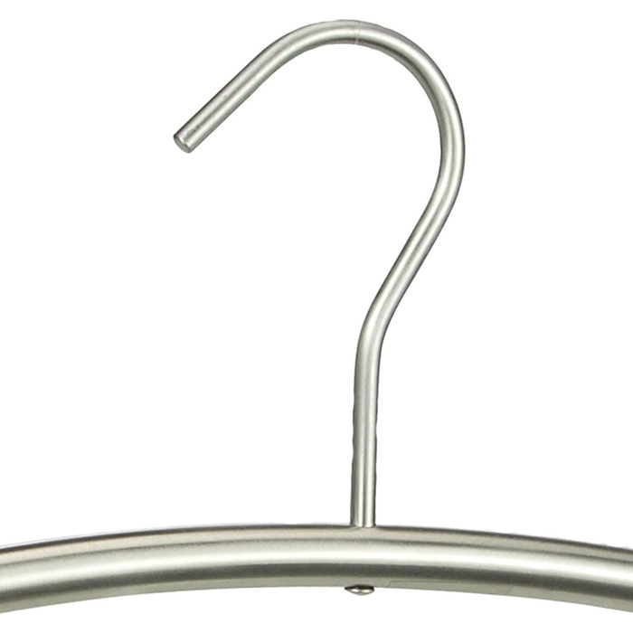 SIDCO Clothes Hangers Stainless Steel 6 x Coat Hangers Metal Hangers Hanger Set w. Anti-Slip