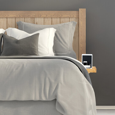 Relaxdays Bamboo Bedside Table with Organizer