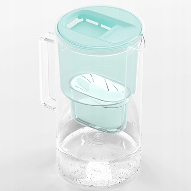 Скляний фільтр-кувшин Wessper D2 BOROSILICATE 3л, м'ятний + 7 фільтрів