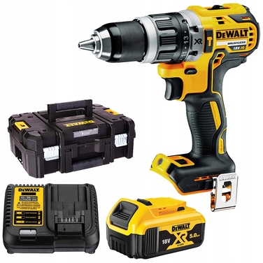 Дриль-викрутний ударний DeWalt 18V DCD796P1 безщітковий, 1x5Аг