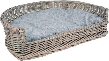 Кіжувалка для собак та котів UNU з лози та ротангу, сіра, 61 x 44,5 x 15,5 см (M)