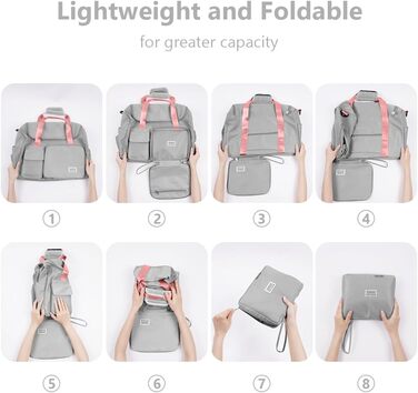 Спортивна сумка Flintronic 35L: водонепроникна дорожня сумка-валіза для подорожей, вихідних та спорту (з бізнес-ідентифікатором) - синій (#4 сірий & рожевий)