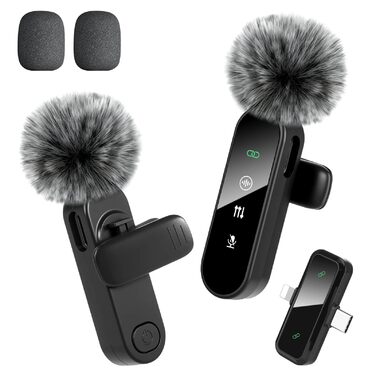 Беспроводной петличный микрофон Dual Set - Plug & Play, с автоматическим сопряжением, шумоподавлением, для iPhone, Android, USB-C устройств, YouTube, подкастов и видеосъемки