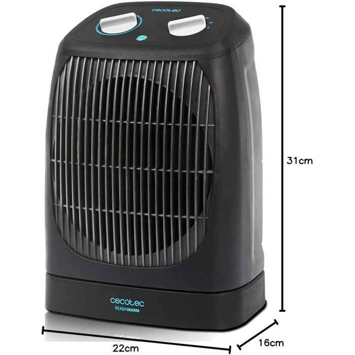Теплова гармата Cecotec ReadyWarm 2070 Max Force, 2000 Вт, з функцією охолодження та обертанням, 3 режими роботи, чорна