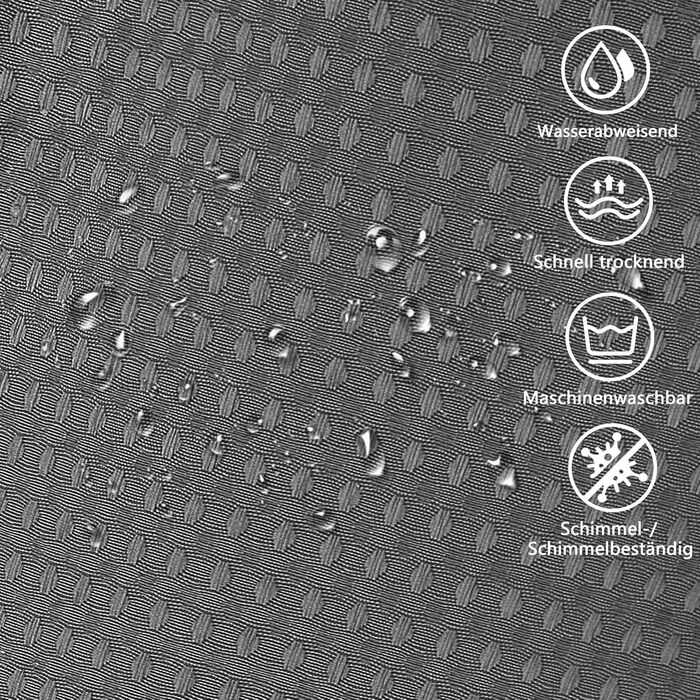 Шторка для душу Waffel з магнітами, текстиль, поліестер, 183x183 см (зелена)