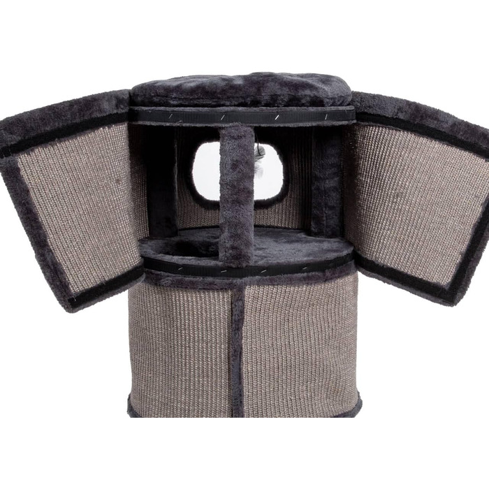 Котячий будиночок-крісло Tony: когтеточка, будинок, 3 печери, 90 см, сіра | CanadianCat