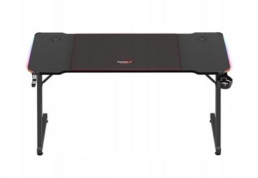 Ігровий стіл Huzaro, чорний, з LED-підсвіткою, 140x60 см, з пультом керування та килимком