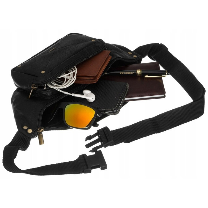 Поясна сумка-нерка Peterson PTN-375-NDM-2708 BLA, чорна