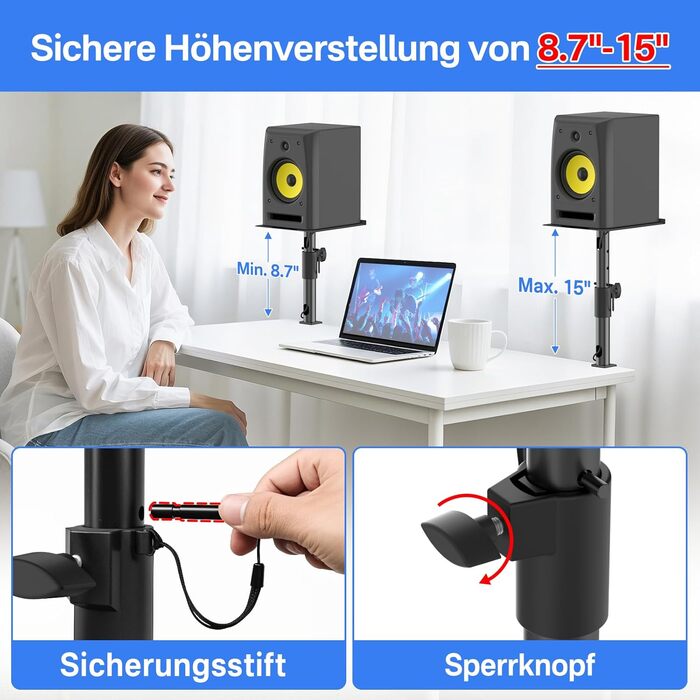 Підставки для акустики: універсальні, регульовані по висоті, нахильні та поворотні, для Edifier, KRK, Klipsch, Polk, Sony, PreSonus, JBL та інших