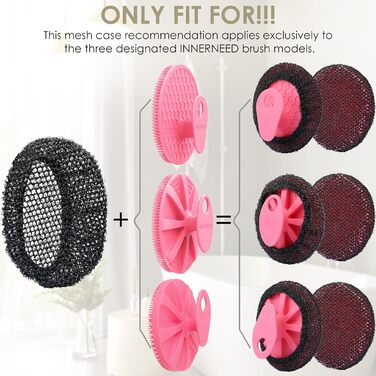 Скрабер для тіла INNERNEED з м'якого силікону харчового класу, душова щітка, щітка для очищення рук, ніжне пілінгування та хороша піна, (Набір 6) 2 захисних чохли