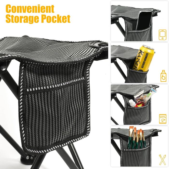 Складний стілець MATEPROX: легкий, портативний, для відпочинку на природі, риболовлі, кемпінгу та саду