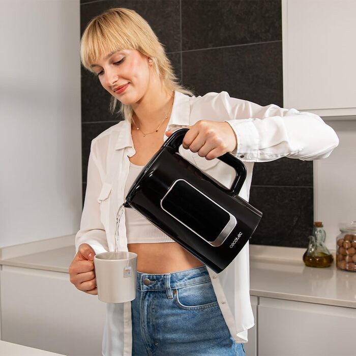 Cecotec Thermosense 500 Touch Electric Kettle - 1.7L, Stainless Steel, 5 Temperature Settings, Touchscreen, 360° Swivel Base