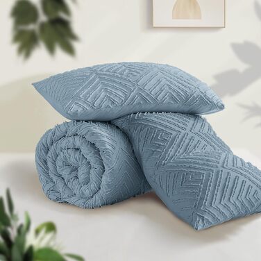 Andency Комплект постільної білизни Tröster-Set California King, 3-частини, теракотовий, бохо, туфтований, ковдра California King, великий, м'який, легкий, альтернатива пуху (271 x 244 см)