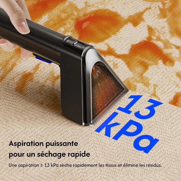 B Flowyfresh - миючий пилосос для диванів, килимів, меблів та авто. Мийний пилосос, 13 kPa, швидке сушіння, великий об'єм резервуару (1.8 л + 0.8 л), самоочищення