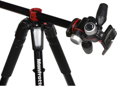 Штатив Manfrotto 055XPRO3 з триноголовою – професійний штатив з алюмінію, 3 секції, для DSLR та аксесуарів