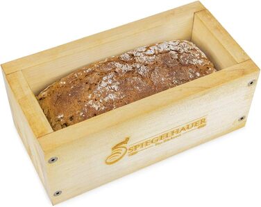 Bäckerei Spiegelhauer Bread Baking Frame Bread Baking Mold Maple Wood Wooden Baking Mold for Bread without Parchment Liner