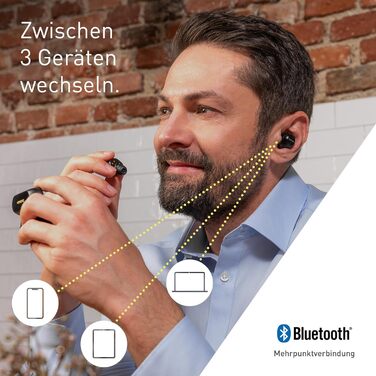 Technics EAH-AZ100E-S Бездротові навушники з активним шумозаглушенням, 10 мм драйвер, Multipoint Bluetooth, Voice Focus AI, комфортні, сріблясті