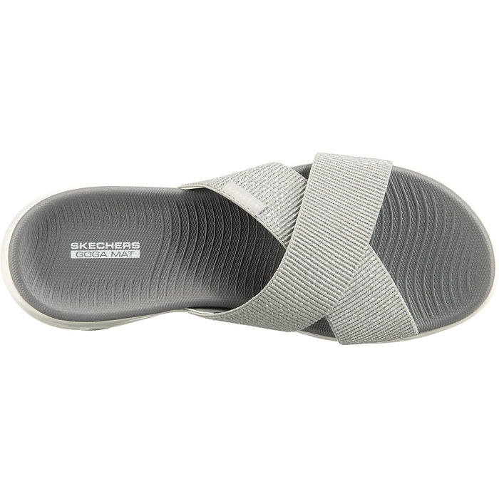 Сандалі жіночі Skechers ON-The-GO 600 Dainty сріблясті текстильні 38 EU