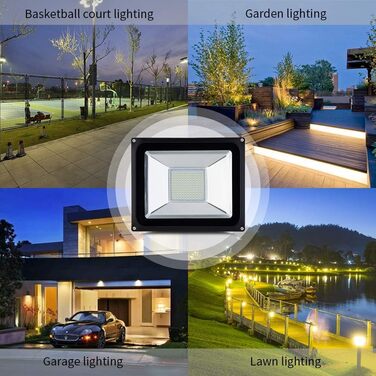 LED Floodlight Outdoor | Outdoor Floodlight | LED Spotlight Floodlight Floodlight Outdoor Spotlight Cool White | Super Bright 10000LM 6000K Cool White IP65 Waterproof Floodlight Wall Light for Garden Sports Field (100W, Warm White)