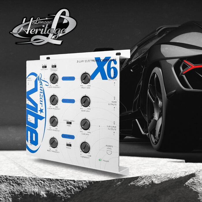 Pyle Vibe електронний трьохсмуговий кросовер 12dB з пультом для керування сабвуфером, стандартна комплектація