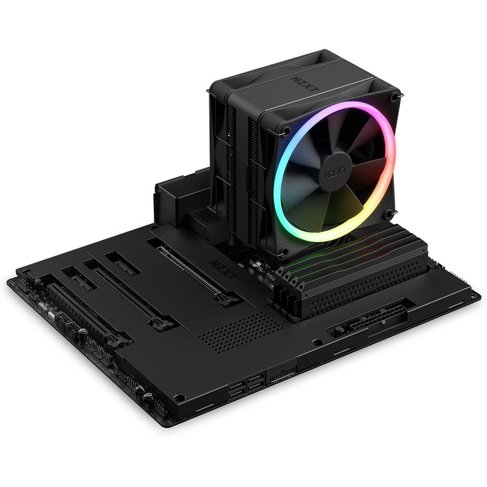 NZXT T120 - Кулер для процесора з 120мм вентилятором, білий. 4 теплові трубки, підтримка Intel/AMD, можливість встановлення 2 вентиляторів