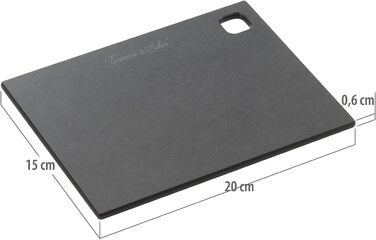 Rosenstein & Söhne Cutting Board: Wood fiber cutting board, dishwasher-safe, black, 20 x 15 x 0.6 cm (Food preparation cutting board, kitchen vegetable boards)…