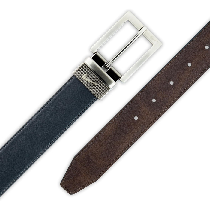 Чоловічий ремінь Nike Core з можливістю перевертання (3XL, Чорний/Коричневий, текстура гальки)