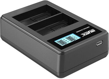 Зарядний пристрій Ayex USB сумісний з акумуляторами Nikon EN-EL15 для Z7 II, Z6 II, Z5, D850, D780, D750, D600. Зарядка через USB-C (з ноутбука, powerbank) з LCD-індикатором рівня заряду. Комплект: зарядний пристрій EN-EL15 (подвійний) + акумулятори