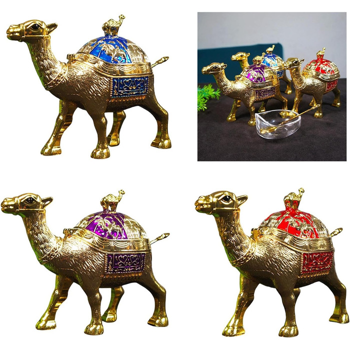 Sugar Bowls, Schmuck (Figurines), Metal Camels, Decorations, Sugar Glass for Kitchen Countertops, Cafe