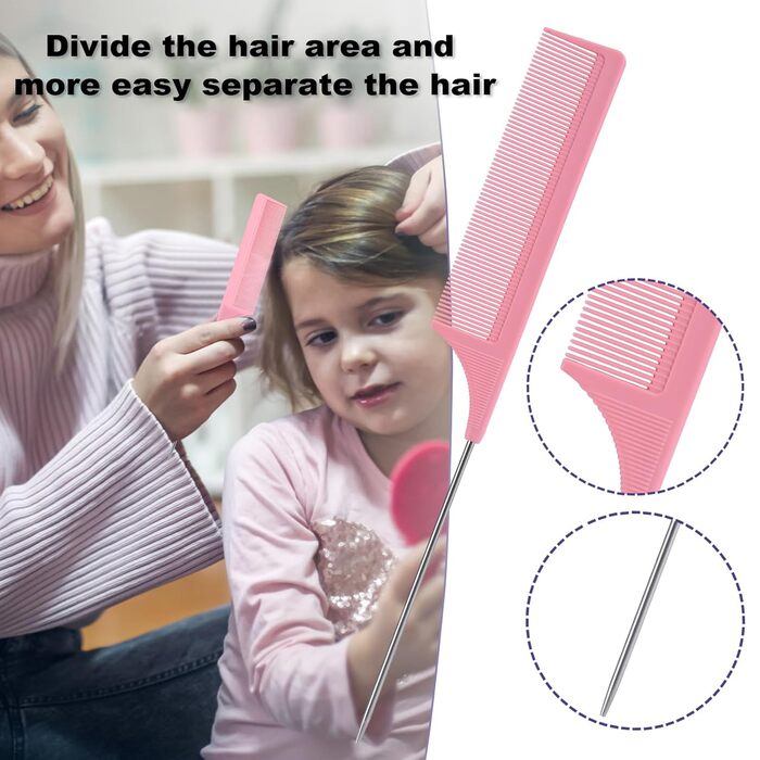 Щітка для волосся з розпилювачем 200 мл, розплутуюча щітка для натурального волосся, для афрокудрявого волосся 3a-4c, для кучерявого, хвилястого та локону, набір з 3 шт. щіток для начісування, двостороння щітка (рожева)