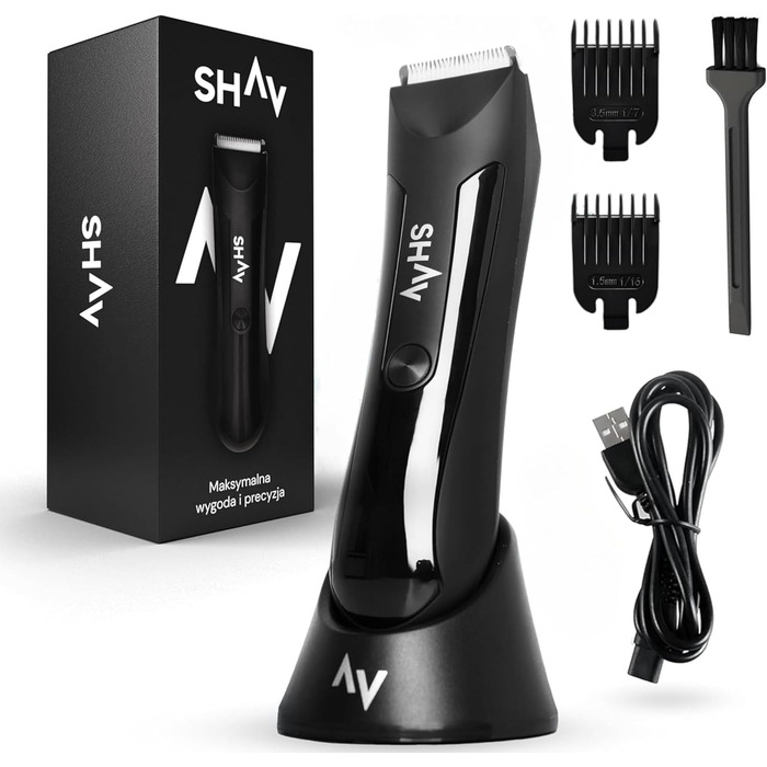 Електричний тример для тіла та інтимної зони чоловічий SHAV CutFree™ з вологостійким корпусом та змінними керамічними лезами