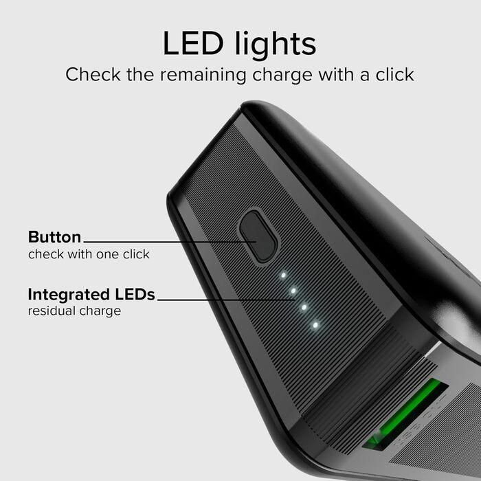 Power Bank SBS Slim 20000 mAh з AFC, LCD-дисплеєм та USB-C/USB-A: заряд для Apple, Samsung, MacBook, iPad, планшетів та ноутбуків