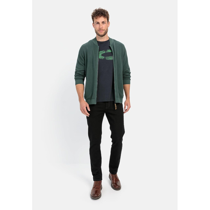 В'язаний кардиган чоловічий Camel Active з органічної бавовни, 4XL, Бежево-сірий