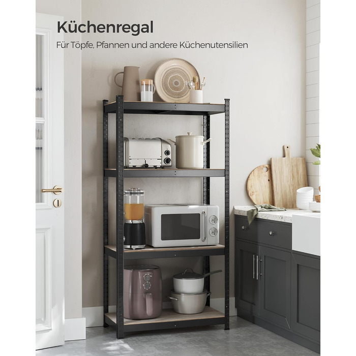 SONGMICS 4-Tier Adjustable Storage Shelf