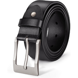 Чоловічий шкіряний ремінь J.Fée, ширина 35 мм, квадратна пряжка, срібна, чорний або коричневий, подарунок для чоловіків, довжина 110-130 см
